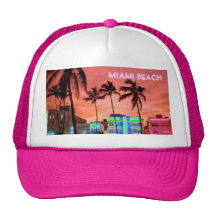 Miami Beach, Florida Mesh Hat
