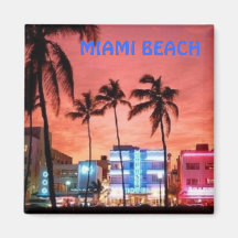 Miami Beach, la Floride Magnets Pour Réfrigérateur
