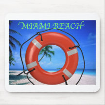 MIAMI BEACH LIFE SAVER MOUSE PAD