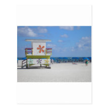 Miami Beach Lifeguard Station Postcard