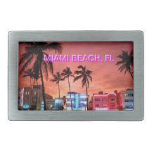 MIAMI BEACH RECTANGULAR BELT BUCKLES