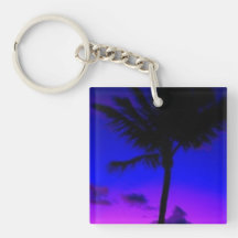 MIAMI BEACH SUNSET ACRYLIC KEYCHAIN