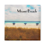 Miami Beach Umbrellas Magnet