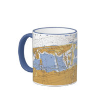 Miami, Florida Biscayne Bay Nautical Chart Mug