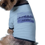 Miami, Florida Skyline Pencil Drawing Dog T Shirt