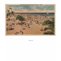 Miami, Florida - View of Sunbathers at Miami Tshirt
