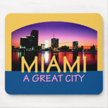 Miami la Floride une grande ville Mousepad Tapis De Souris