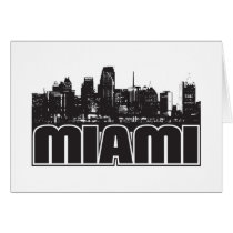 Miami Skyline Greeting Card
