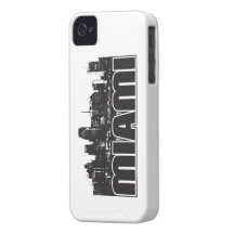 Miami Skyline iPhone 4 Case-Mate Cases