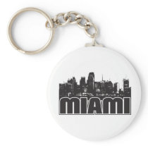 Miami Skyline Key Chain