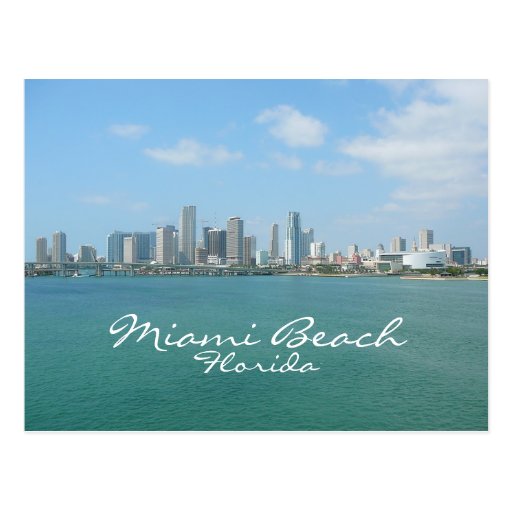 Miami Skyline, Miami Beach, Florida Postcards