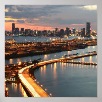 Miami Skyline Print