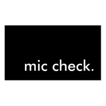 mic check. business card templates