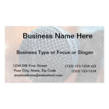 mic close up photo grunge overlay colour music business card