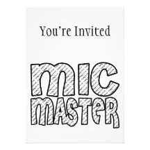 Mic Master Funky Fresh Custom Invitations