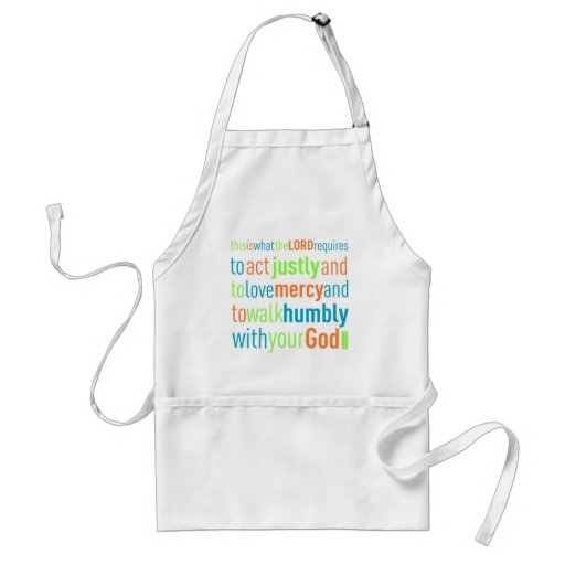 Micah 6:8 aprons