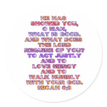 Micah 6:8 stickers