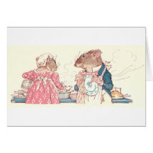 Mice Doing Dishes Cards