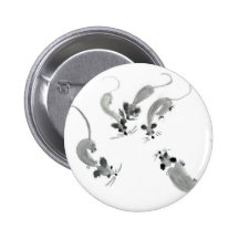 Mice - Oriental Style Pinback Buttons