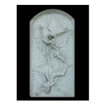 Michael and Lucifer calendar ~ postcard