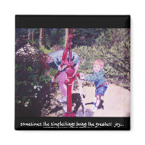michael at the waterpump refrigerator magnet