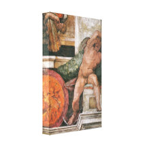 Michelangelo - Above the prophet Jessaja Gallery Wrapped Canvas