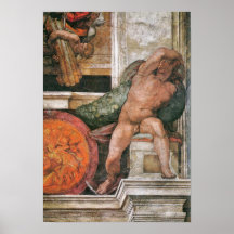 Michelangelo - Above the prophet Jessaja Poster