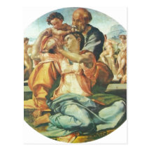 Michelangelo Buonarroti Hl. Familie, Tondo 1504-15 Postcard