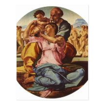 Michelangelo Buonarroti Hl. Familie, Tondo 1504-15 Post Cards