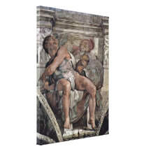 Michelangelo Buonarroti - The Prophet Jonas Stretched Canvas Print