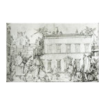 Michelangelo on horseback, visiting an artist gallery wrapped canvas