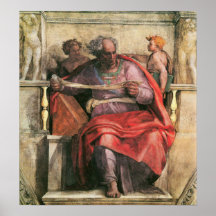 Michelangelo - The prophet Joel detail Poster