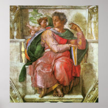 Michelangelo - The prophet Josiah detail Poster