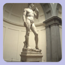 Michelangelo's famous sculpture of David. stickers