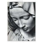 Michelangelo's Pieta detail of Virgin Mary's face Greeting Card