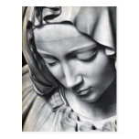 Michelangelo's Pieta detail of Virgin Mary's face Postcard