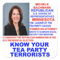 Michele Bachmann, Tea Party Terrorist Sticker