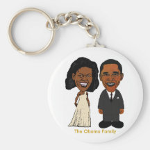 Michelle & Barack Obama keychain
