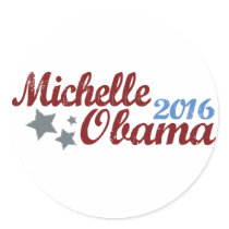 Michelle Obama 2016 Round Sticker