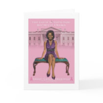 MICHELLE OBAMA BREAST CANCER AWARENESS GREETING CARD