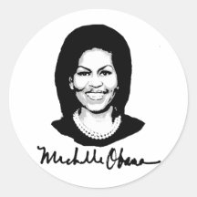MICHELLE OBAMA SIGNATURE -.png Stickers