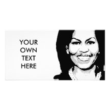 MICHELLE OBAMA TALK BUBBLE PHOTO CARD TEMPLATE