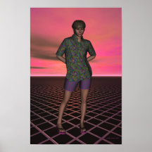 Michelle on a Grid Print