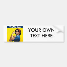 Michelle the Riveter - Yes we can.png Bumper Stickers