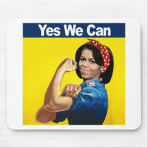 Michelle the Riveter - Yes we can.png Mouse Pads