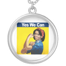 Michelle the Riveter - Yes we can.png Necklaces