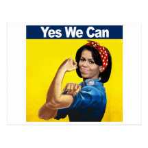 Michelle the Riveter - Yes we can.png Postcard