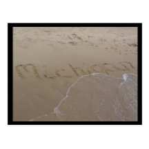 Michigan beach postcard