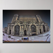 Michigan Central Station, Detroit, December 2008 Posters