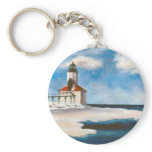 Michigan City Light Keychain